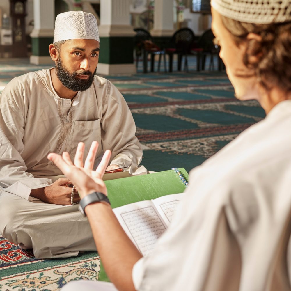 quran-muslim-and-mosque-with-an-imam-teaching-a-s-2023-11-27-04-48-54-utc